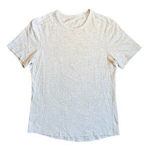 Lululemon Light Heather Grey Short Sleeve Shirt Top Size M/L